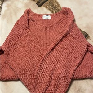 Old Navy Size XL V-Neck Pink Sweater